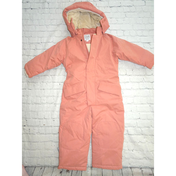 7AM Enfant Baby Snowsuit Coat - Printed Baby Zipper Snowsuits, Rose Dawn, 3T-4T - Picture 5 of 9